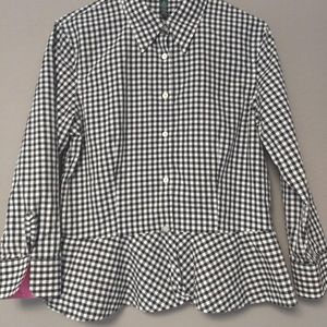Gingham Ralph Lauren Peplum Button-Down